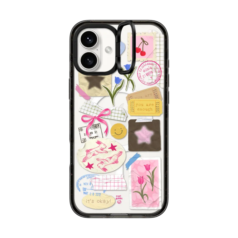 Impact Ring Stand iPhone 16 Plus Case MagSafe Compatible - You Are Stars Collage