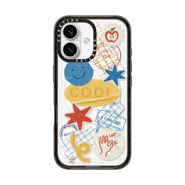 Eggsdoodz x CASETiFY iPhone 16 Case Black Impact Case MagSafe Compatible Playful Primary Collage Eggsdoodz x CASETiFY iPhone 16 Case Black Impact Case MagSafe Compatible Playful Primary Collage