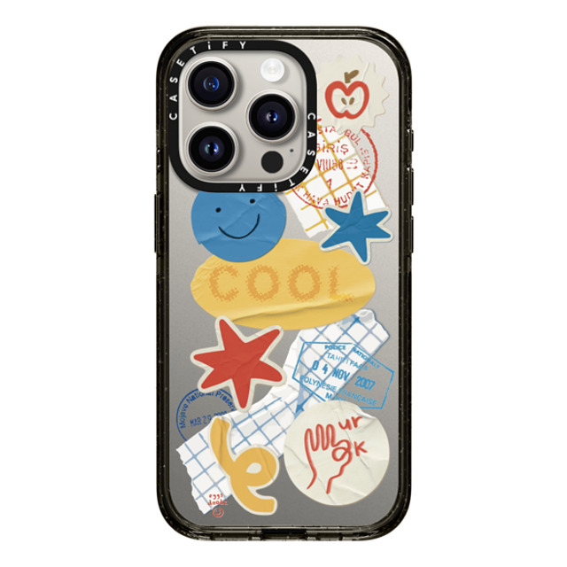 Eggsdoodz x CASETiFY iPhone 15 Pro Case Black Impact Case Playful Primary Collage Eggsdoodz x CASETiFY iPhone 15 Pro Case Black Impact Case Playful Primary Collage