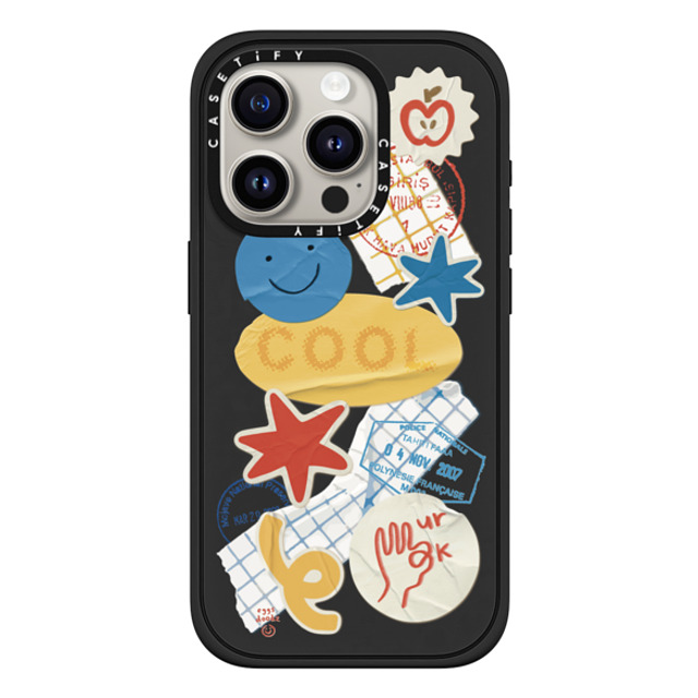 Eggsdoodz x CASETiFY iPhone 15 Pro Case Sticker,Floral Matte Black Impact Case MagSafe Compatible Playful Primary Collage Back to School Eggsdoodz x CASETiFY iPhone 15 Pro Case Sticker,Floral Matte Black Impact Case MagSafe Compatible Playful Primary Collage Back to School
