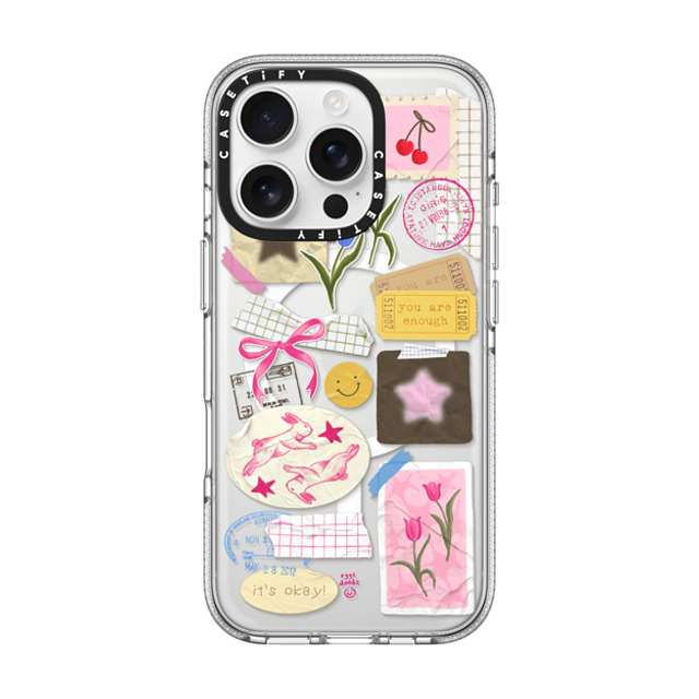 Eggsdoodz x CASETiFY iPhone 16 Pro ケース クリア クリア ケース MagSafe対応 You Are Stars Collage