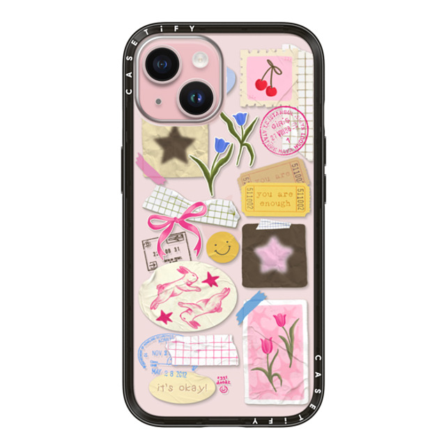 Eggsdoodz x CASETiFY iPhone 15 Case Black インパクトライトケース You Are Stars Collage Eggsdoodz x CASETiFY iPhone 15 Case Black インパクトライトケース You Are Stars Collage