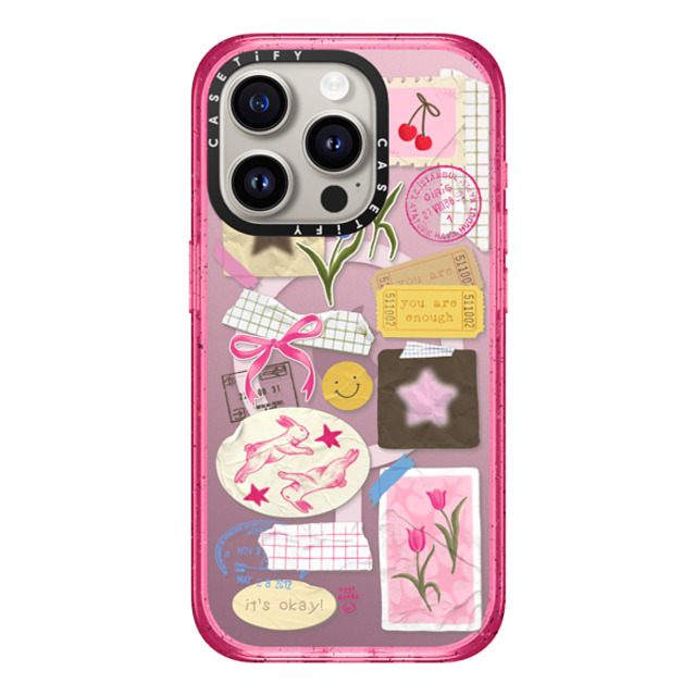 Eggsdoodz x CASETiFY iPhone 15 Pro ケース Sticker,Floral Pink Fizz インパクトケース MagSafe対応 You Are Stars Collage Back to School Eggsdoodz x CASETiFY iPhone 15 Pro ケース Sticker,Floral Pink Fizz インパクトケース MagSafe対応 You Are Stars Collage Back to School