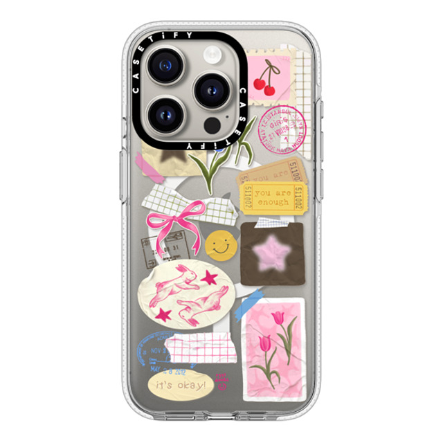 Eggsdoodz x CASETiFY iPhone 15 Pro ケース クリア クリア ケース MagSafe対応 You Are Stars Collage