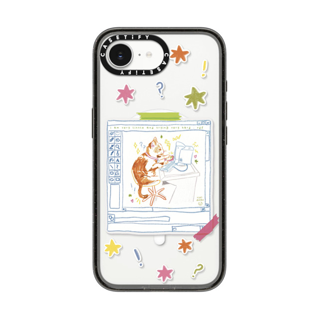 Eggsdoodz x CASETiFY iPhone 16e Case Sticker,Cat Black Impact Case MagSafe Compatible Hardworking Cat Back to School Eggsdoodz x CASETiFY iPhone 16e Case Sticker,Cat Black Impact Case MagSafe Compatible Hardworking Cat Back to School