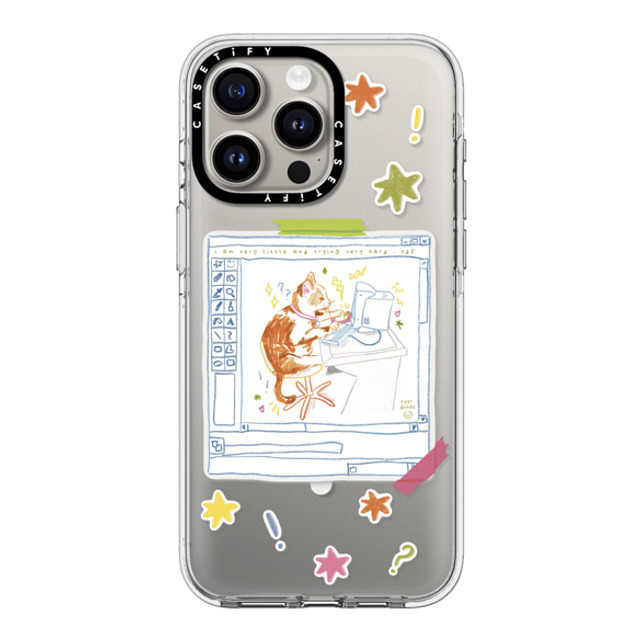 Eggsdoodz x CASETiFY iPhone 15 Pro Max ケース クリア クリア ケース MagSafe対応 Hardworking Cat