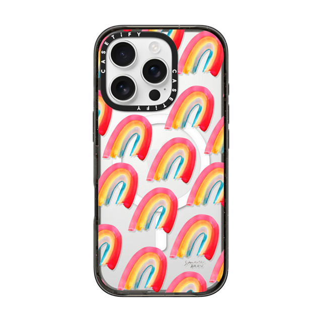 CASETiFY iPhone 16 Pro Case Black Impact Case MagSafe Compatible Floral,Geometric Floral,Geometric RAINBOWS by samantha hahn Father's Day CASETiFY iPhone 16 Pro Case Black Impact Case MagSafe Compatible Floral,Geometric Floral,Geometric RAINBOWS by samantha hahn Father's Day