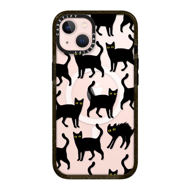 CASETiFY iPhone 13 ケース ブラック インパクトケース MagSafe対応 Black Cats darlenealbert