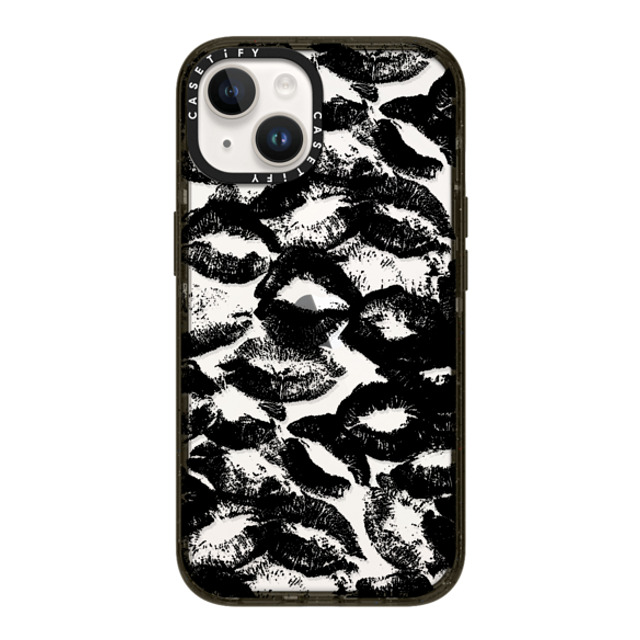 CASETiFY iPhone 14 ケース ブラック インパクトケース Kiss of Death darlenealbert