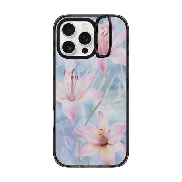 CASETiFY iPhone 16 Pro Max ケース ブラック インパクトリングスタンドケース MagSafe対応 Lillies of the Wind darlenealbert Father's Day CASETiFY iPhone 16 Pro Max ケース ブラック インパクトリングスタンドケース MagSafe対応 Lillies of the Wind darlenealbert Father's Day