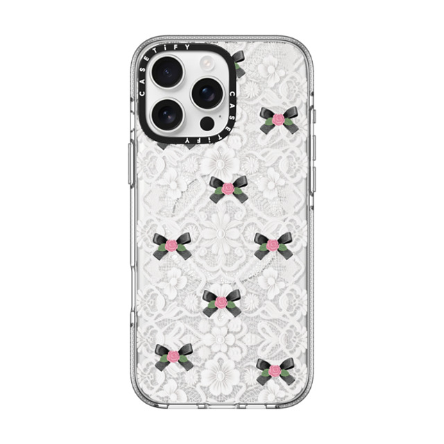 CASETiFY iPhone 16 Pro Max ケース クリア クリア ケース MagSafe対応 Floral Bow Sweetie darlenealbert