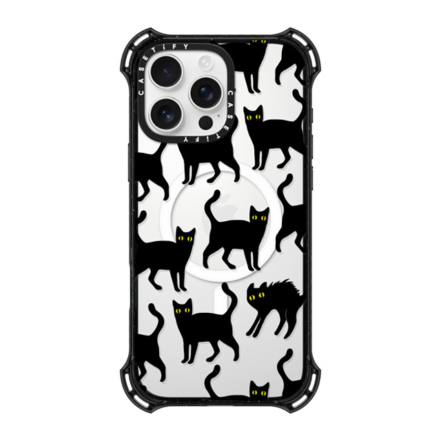 CASETiFY iPhone 16 Pro Max ケース ブラック バウンスケース Black Cats darlenealbert