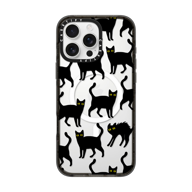 CASETiFY iPhone 16 Pro Max ケース ブラック インパクトケース MagSafe対応 Black Cats darlenealbert