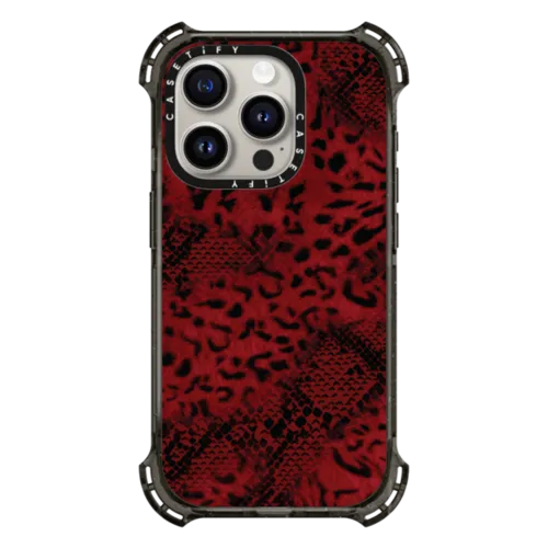 iPhone 15 Pro - Dark Red Leopard