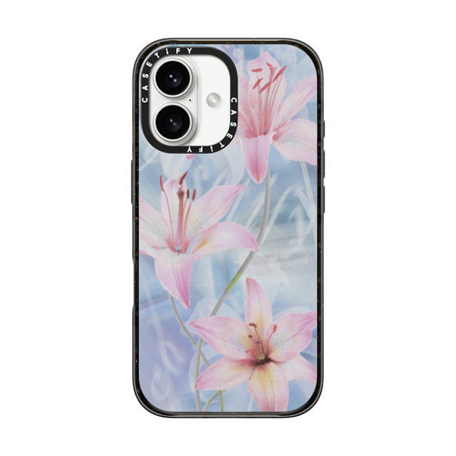 CASETiFY iPhone 16 Case Black インパクトケース MagSafe対応 Lillies of the Wind darlenealbert Father's Day CASETiFY iPhone 16 Case Black インパクトケース MagSafe対応 Lillies of the Wind darlenealbert Father's Day