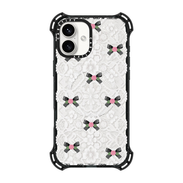 CASETiFY iPhone 16 Plus Case Black バウンスケース Ribbon Floral Bow Sweetie CASETiFY iPhone 16 Plus Case Black バウンスケース Ribbon Floral Bow Sweetie