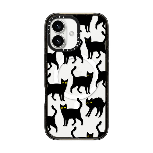 CASETiFY iPhone 16 ケース ブラック インパクトケース MagSafe対応 Black Cats darlenealbert