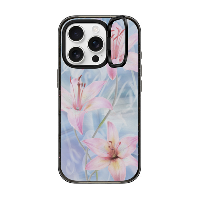 CASETiFY iPhone 16 Pro Case Black インパクトリングスタンドケース MagSafe対応 Lillies of the Wind darlenealbert Father's Day CASETiFY iPhone 16 Pro Case Black インパクトリングスタンドケース MagSafe対応 Lillies of the Wind darlenealbert Father's Day