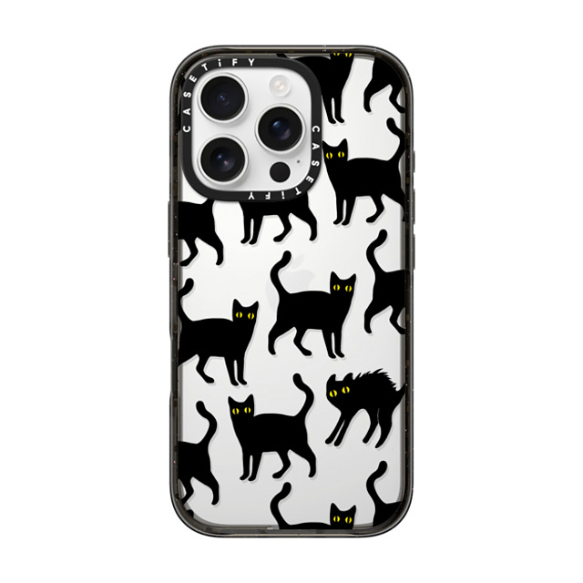 CASETiFY iPhone 16 Pro ケース ブラック インパクトケース Black Cats darlenealbert