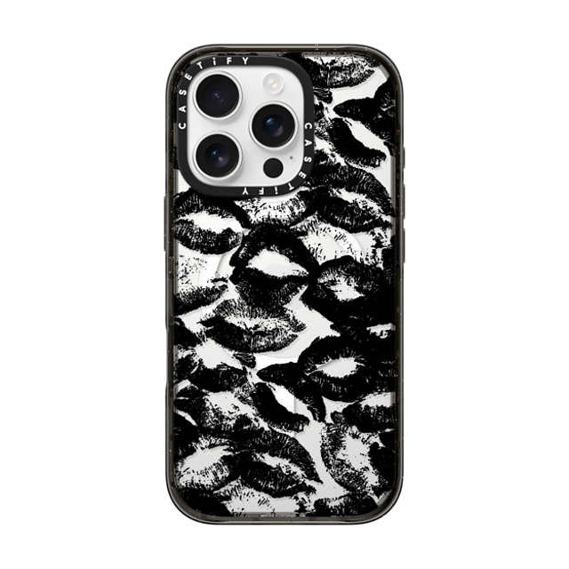 CASETiFY iPhone 16 Pro ケース ブラック インパクトケース MagSafe対応 Kiss of Death darlenealbert