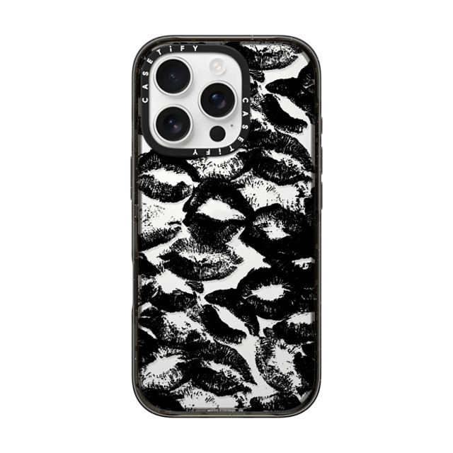 CASETiFY iPhone 16 Pro ケース ブラック インパクトケース Kiss of Death darlenealbert