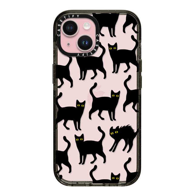 CASETiFY iPhone 15 ケース ブラック インパクトケース Black Cats darlenealbert