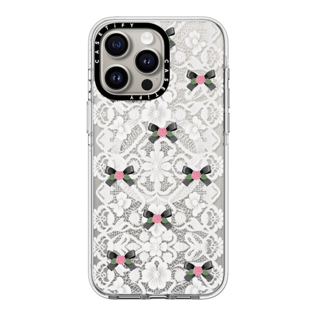 CASETiFY iPhone 15 Pro Max ケース クリア クリア ケース MagSafe対応 Floral Bow Sweetie darlenealbert