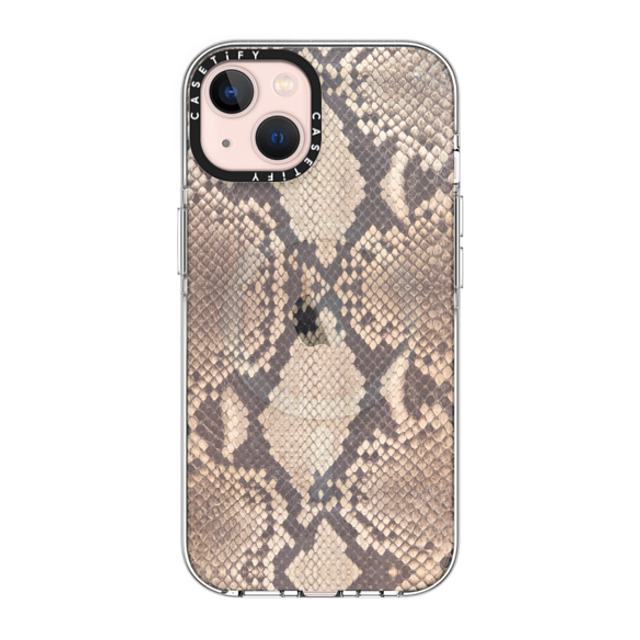 CASETiFY iPhone 13 ケース クリア クリア ケース MagSafe対応 Snake Brown Snake