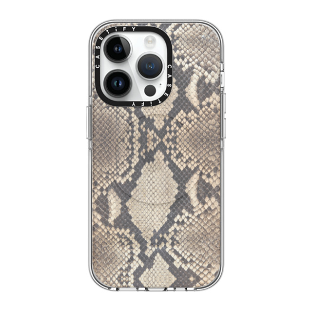 CASETiFY iPhone 14 Pro Case Clear Clear Case MagSafe Compatible Snake Brown Snake CASETiFY iPhone 14 Pro Case Clear Clear Case MagSafe Compatible Snake Brown Snake