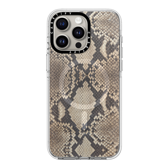 CASETiFY iPhone 15 Pro Max ケース クリア クリア ケース MagSafe対応 Snake Brown Snake