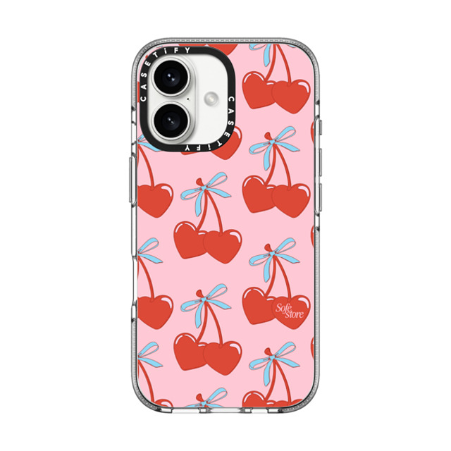 Sofe Store x CASETiFY iPhone 16 Case Clear Clear Case MagSafe Compatible Love Hearts Cherries Sofe Store x CASETiFY iPhone 16 Case Clear Clear Case MagSafe Compatible Love Hearts Cherries