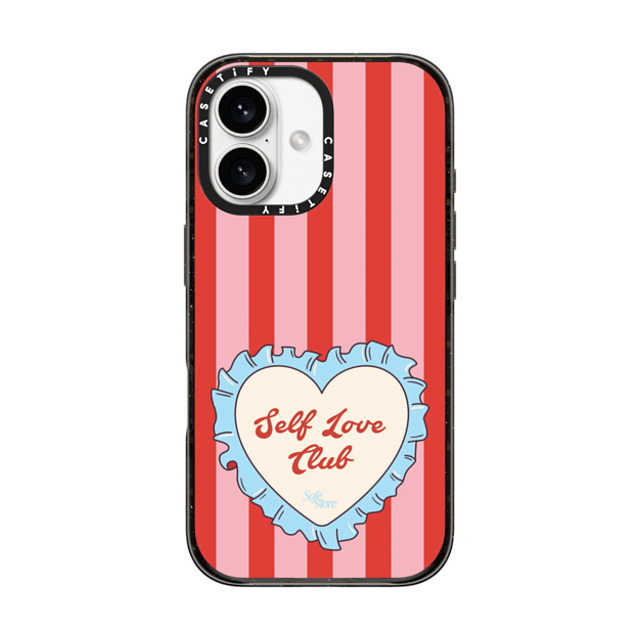 Sofe Store x CASETiFY iPhone 16 Case Black Impact Case MagSafe Compatible Self Love Club Sofe Store x CASETiFY iPhone 16 Case Black Impact Case MagSafe Compatible Self Love Club
