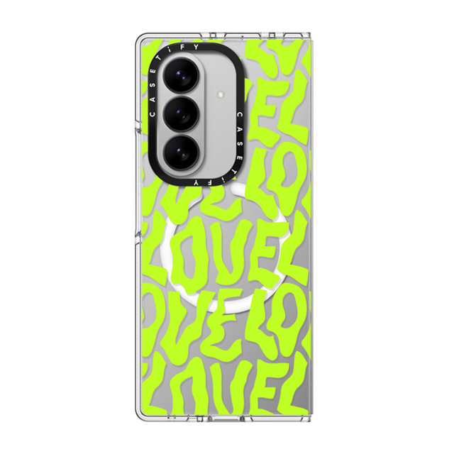 Sofe Store x CASETiFY Galaxy Z Fold7 ケース Pattern,Love クリア マグネット式 クリアケース Neon Love by SOFE Store Back to School Sofe Store x CASETiFY Galaxy Z Fold7 ケース Pattern,Love クリア マグネット式 クリアケース Neon Love by SOFE Store Back to School