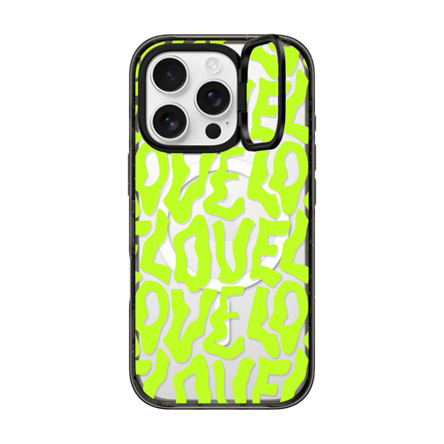 Sofe Store x CASETiFY iPhone 16 Pro ケース Pattern,Love ブラック インパクトリングスタンドケース MagSafe対応 Neon Love by SOFE Store Father's Day Sofe Store x CASETiFY iPhone 16 Pro ケース Pattern,Love ブラック インパクトリングスタンドケース MagSafe対応 Neon Love by SOFE Store Father's Day
