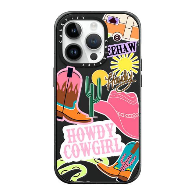 Sofe Store x CASETiFY iPhone 14 Pro ケース マットブラック インパクトケース MagSafe対応 Howdy Cowgirl