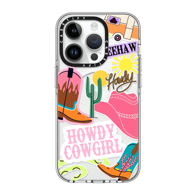 Sofe Store x CASETiFY iPhone 14 Pro ケース クリア クリア ケース MagSafe対応 Howdy Cowgirl