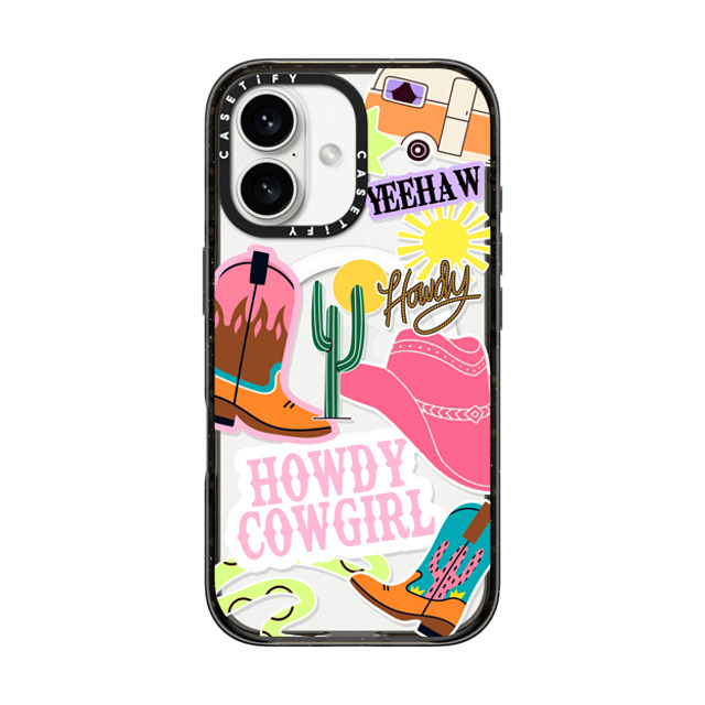 Sofe Store x CASETiFY iPhone 16 ケース ブラック インパクトケース MagSafe対応 Howdy Cowgirl