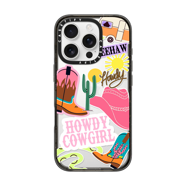 Sofe Store x CASETiFY iPhone 16 Pro ケース ブラック インパクトケース Howdy Cowgirl