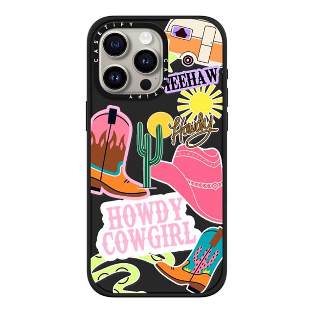 Sofe Store x CASETiFY iPhone 15 Pro Max ケース マットブラック インパクトケース MagSafe対応 Howdy Cowgirl