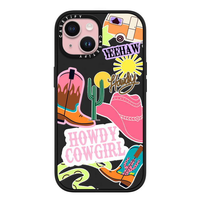 Sofe Store x CASETiFY iPhone 15 ケース マットブラック インパクトケース MagSafe対応 Howdy Cowgirl