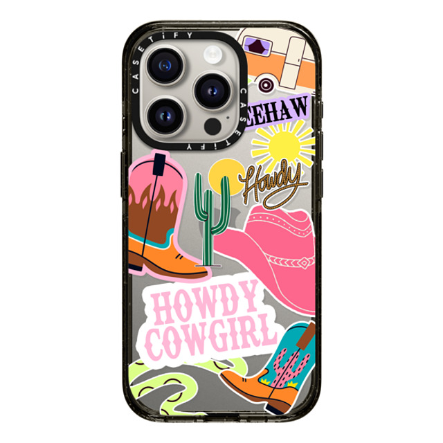 Sofe Store x CASETiFY iPhone 15 Pro ケース ブラック インパクトケース Howdy Cowgirl