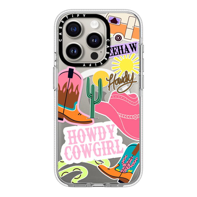 Sofe Store x CASETiFY iPhone 15 Pro ケース クリア クリア ケース MagSafe対応 Howdy Cowgirl