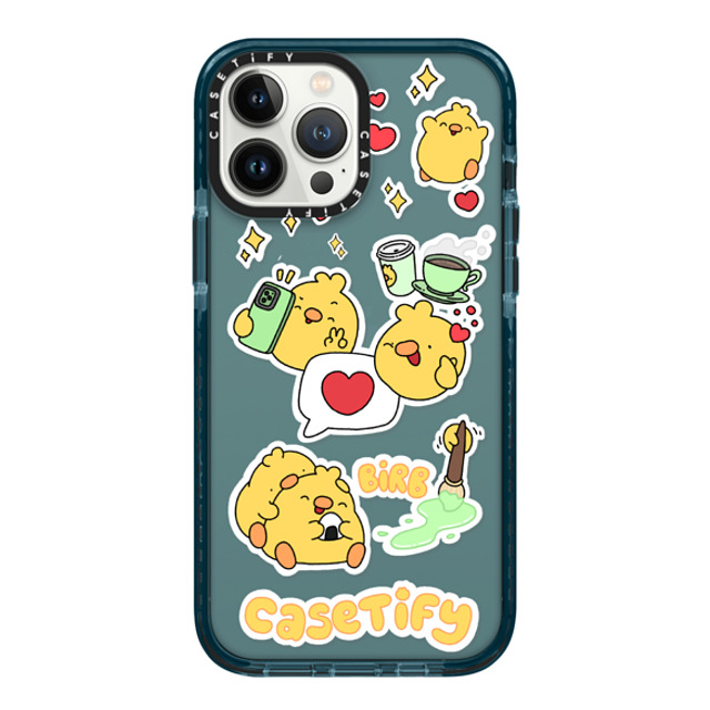 KennysGifs x CASETiFY iPhone 13 Pro Max ケース Sticker,Cartoon Pacific Blue インパクトケース Sticker Birb Father's Day KennysGifs x CASETiFY iPhone 13 Pro Max ケース Sticker,Cartoon Pacific Blue インパクトケース Sticker Birb Father's Day