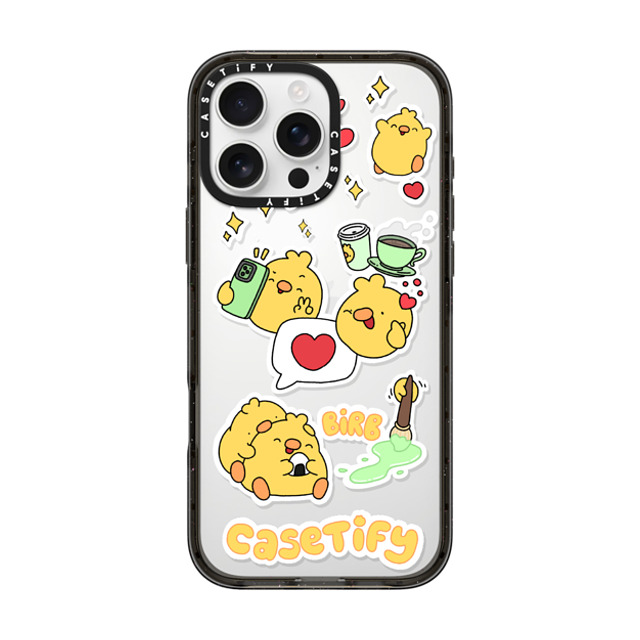 KennysGifs x CASETiFY iPhone 16 Pro Max Case Sticker,Cartoon Black インパクトケース Sticker Birb Mother's Day KennysGifs x CASETiFY iPhone 16 Pro Max Case Sticker,Cartoon Black インパクトケース Sticker Birb Mother's Day