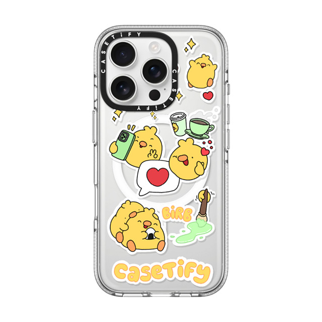 KennysGifs x CASETiFY iPhone 16 Pro Case Sticker,Cartoon Clear Clear Case MagSafe Compatible Sticker Birb Mother's Day KennysGifs x CASETiFY iPhone 16 Pro Case Sticker,Cartoon Clear Clear Case MagSafe Compatible Sticker Birb Mother's Day