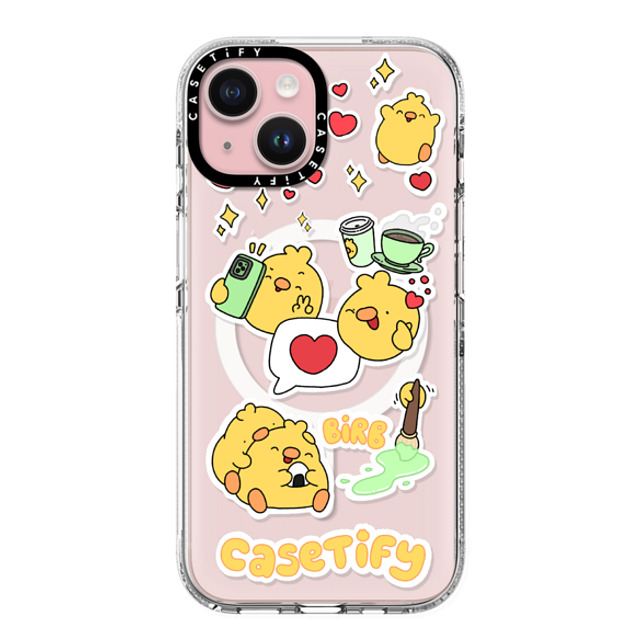 KennysGifs x CASETiFY iPhone 15 Case Sticker,Cartoon Clear Clear Case MagSafe Compatible Sticker Birb Mother's Day KennysGifs x CASETiFY iPhone 15 Case Sticker,Cartoon Clear Clear Case MagSafe Compatible Sticker Birb Mother's Day