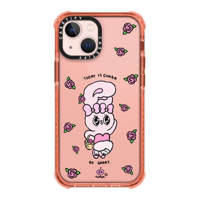 Esther Bunny x CASETiFY iPhone 13 Mini ケース Bunny,Animal Peach ウルトラインパクトケース Today is Gonna be Great Father's Day Esther Bunny x CASETiFY iPhone 13 Mini ケース Bunny,Animal Peach ウルトラインパクトケース Today is Gonna be Great Father's Day