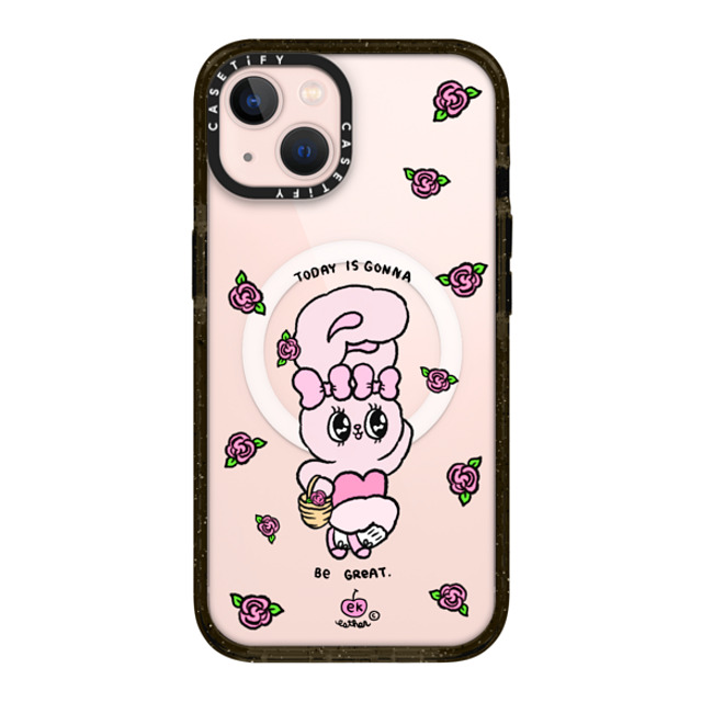 Esther Bunny x CASETiFY iPhone 13 ケース ブラック インパクトケース MagSafe対応 Today is Gonna be Great