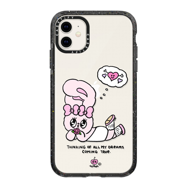 Esther Bunny x CASETiFY iPhone 11 ケース Bunny,Animal ブラック インパクトケース Dreams Come True Back to School Esther Bunny x CASETiFY iPhone 11 ケース Bunny,Animal ブラック インパクトケース Dreams Come True Back to School