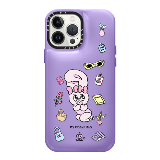 Esther Bunny x CASETiFY iPhone 13 Pro Max ケース バイオレット パープル ピローケース My Essentials